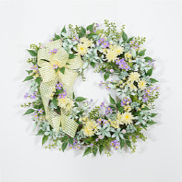 Fresh Garden Flowers Wreath